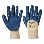LOT DE 24 - PORTWEST A330 NITRILE DOS AÉRÉ POIGNET TRICOT MARINE - TAILLE L