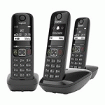 PACK TRIO TÉLÉPHONE SANS FIL GIGASET AS690 - NOIR