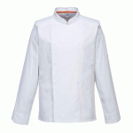 PORTWEST C846 VESTE DE CUISINE MANCHES LONGUES STRETCH MESH AIR PRO BLANC - TAILLE XXL