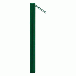 POTELET CARREFOUR Ø76 MM CHAINES 1 ANNEAU GALVA VERT 6005 - PROCITY