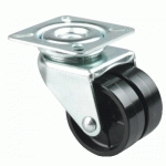 ROULETTE JUMELÉE, BANDAGE POLYAMIDE, SUR PLATINE, PIVOTANTE TENTE