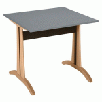 TABLE MIKADO 80 X 80 CM STRATIFIÉ ABS - GRIS/NATUREL - SUNSET CREATION