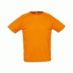 TEE-SHIRT PERSONNALISABLE UNI TECHNIC PES ADULTE ORANGE FLUO