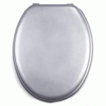 ABATTANT WC - MDF - CHARNIÈRES INOX - CLEO - ARGENT MSV