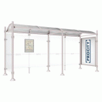 ABRI BUS PROVINCE 5 M VITRINE 1 BARDAGE LAT. AGORA GRIS 7044 - PROCITY