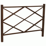 BARRIÈRE LOSANGE 1.50 M - ZINC MARRON 8017 - PROCITY