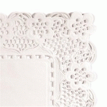 DENTELLE RECTANGULAIRE INGRAISSABLE 45X36 CM BLANC (VENDU PAR 250)