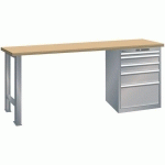 ÉTABLIS GRIS PIGEON 1500X750X840 CAP. 1500KG ET 5 TIR. 75KG - LISTA