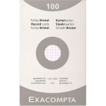 ÉTUI DE 100 FICHES QUADRILLÉES 125X200MM BLANC - EXACOMPTA