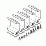 JEU DE FIXATION POUR CACHE-RAIL DE FINITION - VOLET FRONTSLIDE 60A HAWA