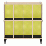 MEUBLE BAS SHIFT+ LANDSCAPE MÉLA POUR CARTABLES 8 CASES - ÉRABLE - VERT CLAIR - MANUTAN COLLECTIVITÉS