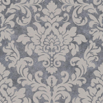 PAPIER PEINT STYLE ÉLÉGANT POUR CHAMBRE ADULTE, COULOIR ET SALON | PAPIER PEINT BAROQUE GRIS | TAPISSERIE SALON BAROQUE GRISE - 10,05 X 0,53 M