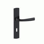 POIGNÉES DE PORTE DESIGN MUZE - ENTRAXE 195 MM - NOIR MAT ONYX - CLÉ L VACHETTE