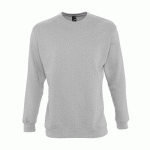 SWEAT PERSONNALISABLE MOLLETON GRIS CHINÉ