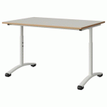 TABLE MALIBU 120X80 T3/T6 DL ST ALAISÉ BLC SE W911/BLC 9016