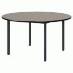 TABLE MALIBU Ø 120 T4 4P STRA ANTIB GRIS U727/NOIR GRIS 7016