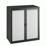 ARMOIRE À RIDEAUX DÉMONTABLES ECONOMIQUE 100 X 90 CM NOIR-GRIS