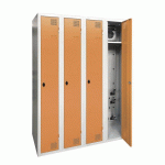 ARMOIRE SÉCHANTE IP 4 COLONNES À MORAILLON ORANGE CLAIR - MANUTAN COLLECTIVITÉS