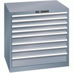 ARMOIRES À TIROIRS GRIS 870X725X850 AVEC 8 TIROIRS 200KG - LISTA