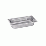BAC GN BLANCO EN ACIER INOXYDABLE GN 1/3 AVEC PERFORATIONS DANS LE FOND ET LES PAROIS LATÉRALES - 65 MM, CAPACITÉ : 2,4 LITRES