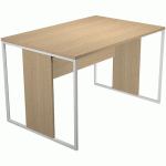 BUREAU PIEDS CADRES MÉTAL RAZOR - 120CM - CHÊNE/BLANC - ARTARREDI