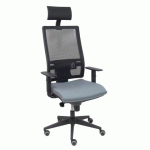 CHAISE DE BUREAU HORNA AVEC TÊTIÈRE - GRIS