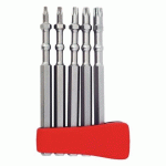 JEU DE 5 EMBOUTS DE VISSAGE TORX ET PZ IMPACT BALL 1/4" + MAGNÉTISEUR VESSEL