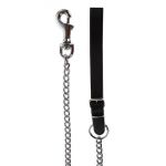 LAISSE EN CUIR NOIR AVEC CHANE 1 MTRE - ZOLUX