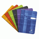LOT DE 10 - CAHIER PIQUÉ CLAIREFONTAINE METRIC 148,8 X 21 CM ASSORTI - LIGNÉ - 96 PAGES