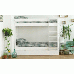PACK LIT SUPERPOSÉ ALTO + 2 MATELAS  BLANC 90X190 CM/OPT:MATELAS FEEVAH HR