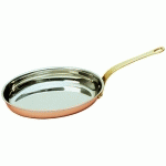POÊLE À FLAMBER « COPPER-LOOK ECO », OVALE, AVEC MANCHE, 20 X 30 X 4 CM