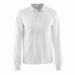 POLO MANCHES LONGUES BLANC TAILLE XXXL - BLAKLADER