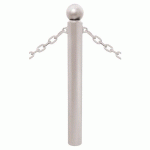 POTELET PROVINCE Ø114 MM CHAINES 2 ANNEAUX BOULE GRIS 7044 - PROCITY