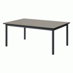 TABLE MALIBU 120X80 T1 4P STR ANTIB GRIS U727/NOIR GRIS 7016
