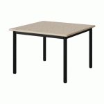 TABLE MALIBU 80X80 T2 4P ST ISOS BEIGE 1460/BEIGE NOIR 9005