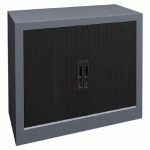 ARMOIRE RIDEAUX LAME RECOUVERTE L. 80 H. 69 CM PRUNE/ALU - ACIAL