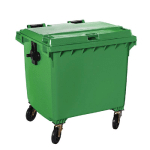 CONTENEUR 4 ROUES PRISE FRONTALE VERT/VERT 770 L