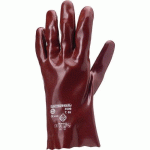 GANTS DE MANUTENTION EUROCHEM 3510 COTON ENDUIT PVC ROUGE 27 CM - 9 - COVERGUARD