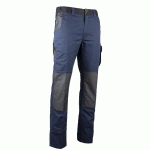 PANTALON DE TRAVAIL HERCULE MULTIPOCHES BLEU FONCÉ/GRIS FONCÉ T58 - LMA LEBEURRE - 1822-T58