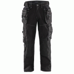 PANTALON DE TRAVAIL X1900 ARTISAN CORDURA® NYCO NOIR TAILLE 48C - BLAKLADER