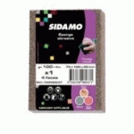 SIDAMO - EPONGES À PONCER 4 FACES 70X100X25 MM GRAIN 100 - 25 PCE - 10998037