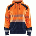 SWEAT ZIPPÉ À CAPUCHE HAUTE-VISIBILITÉ TAILLE XXXL - BLAKLADER