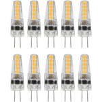 10PCS AMPOULES LED G4, 2W 3000K AC 12-24V AMPOULES À INTENSITÉ VARIABLE POUR LUSTRE PLAFONNIER LAMPE DE TABLE BLANC CHAUD - EJ.LIFE