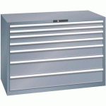 ARMOIRE GRIS 1431X725X1000 AVEC 7 TIROIRS 200KG _ 78.858.050 - LISTA