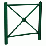 BARRIÈRE PROVINCE ROSACE 1.07 M AGORA - ZINC VERT 6005 - PROCITY
