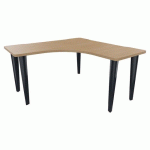 BUREAU EVIDENCE SYMÉTRIQUE 140X140 CHÊNE CLAIR/ANTHRACITE - VINCO