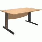 BUREAU DROIT QUATUOR PIEDS MÉTAL T.1315 - 120CM - MANUTAN EXPERT