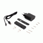 CONNECTEUR USB A+C LINKY (81X12MM), 5V DC 2A (10W) -PLASTIQUE -NOIR EMUCA