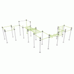 ENSEMBLE STREET WORKOUT 18 POTEAUX - FIXATION PLATINES - MANUTAN COLLECTIVITÉS