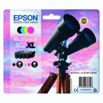 EPSON 502XL PACK DE 4 CARTOUCHES HAUTE CAPACITÉ 1 NOIR ET 3 COULEURS POUR IMPRIMANTE JET D